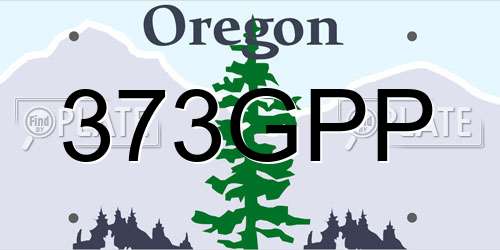 373GPP Oregon License Plate