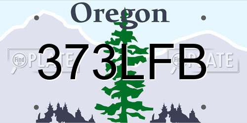 373LFB Oregon License Plate