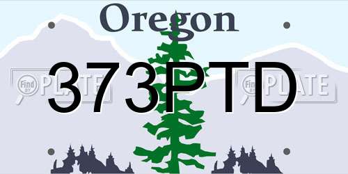 373PTD Oregon License Plate