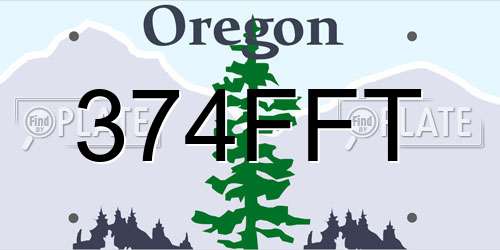 374FFT Oregon License Plate