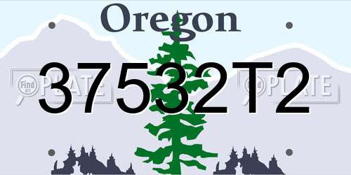 37532T2 Oregon License Plate