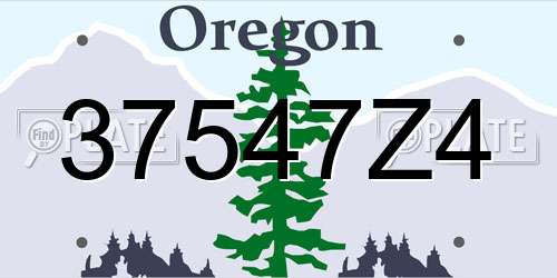37547Z4 Oregon License Plate