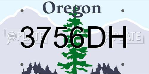 3756DH Oregon License Plate