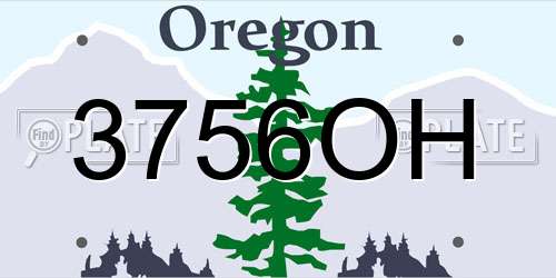 3756OH Oregon License Plate