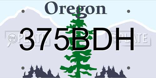 375BDH Oregon License Plate