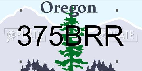 375BRR Oregon License Plate