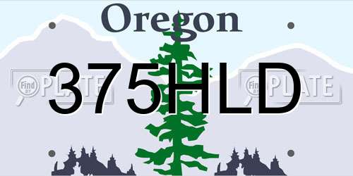 375HLD Oregon License Plate