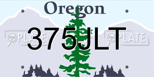 375JLT Oregon License Plate