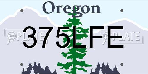 375LFE Oregon License Plate
