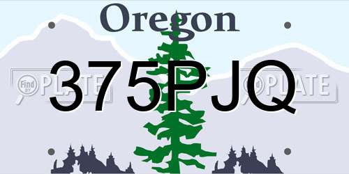 375PJQ Oregon License Plate