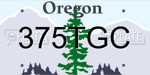 375TGC Oregon License Plate
