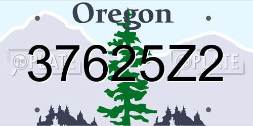 37625Z2 Oregon License Plate