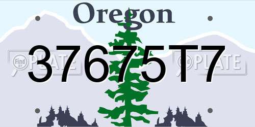 37675T7 Oregon License Plate