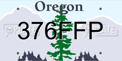 376FFP Oregon License Plate