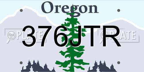 376JTR Oregon License Plate