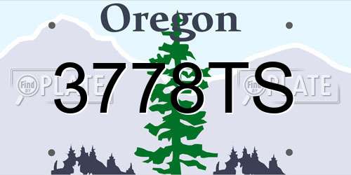3778TS Oregon License Plate