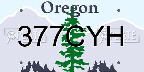 377CYH Oregon License Plate