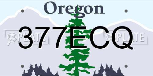 377ECQ Oregon License Plate