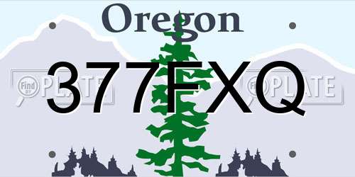 377FXQ Oregon License Plate