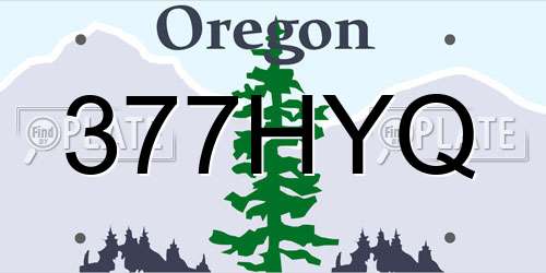 377HYQ Oregon License Plate