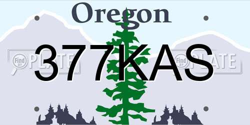 377KAS Oregon License Plate