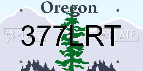 377LRT Oregon License Plate