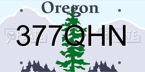 377QHN Oregon License Plate