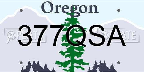 377QSA Oregon License Plate
