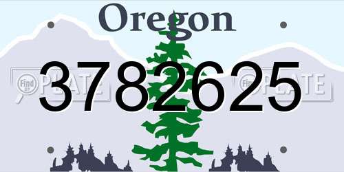 3782625 Oregon License Plate