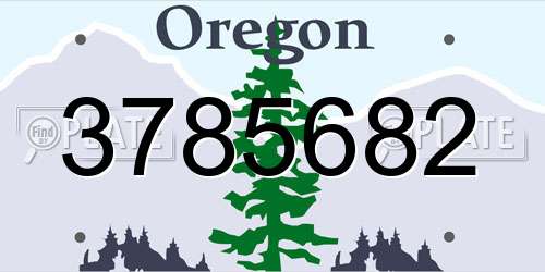 3785682 Oregon License Plate