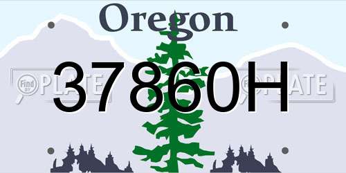 37860H Oregon License Plate