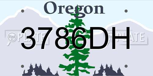 3786DH Oregon License Plate