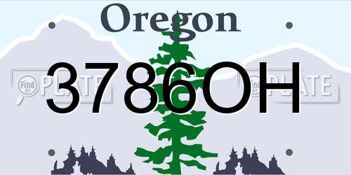 3786OH Oregon License Plate