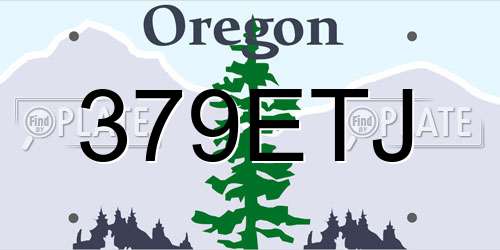 379ETJ Oregon License Plate