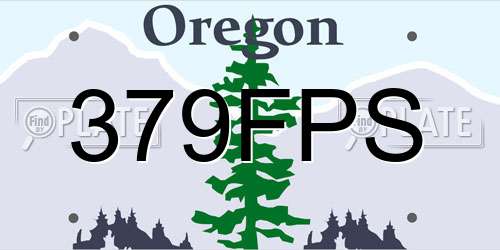 379FPS Oregon License Plate