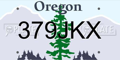 379JKX Oregon License Plate