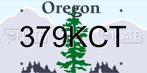 379KCT Oregon License Plate