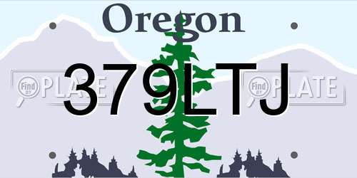 379LTJ Oregon License Plate