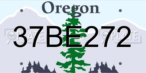37BE272 Oregon License Plate