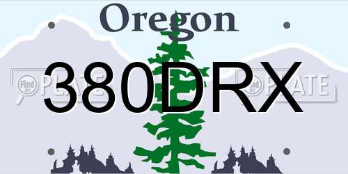 380DRX Oregon License Plate