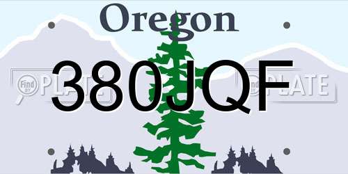 380JQF Oregon License Plate