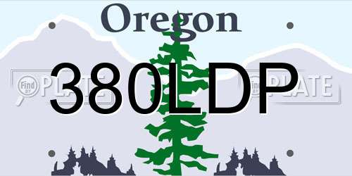 380LDP Oregon License Plate