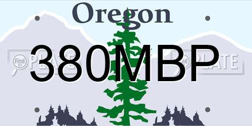 380MBP Oregon License Plate
