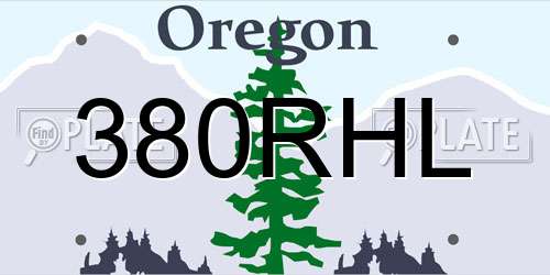 380RHL Oregon License Plate