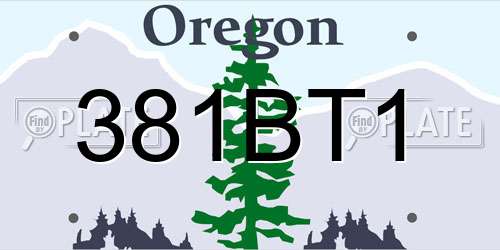 381BT1 Oregon License Plate