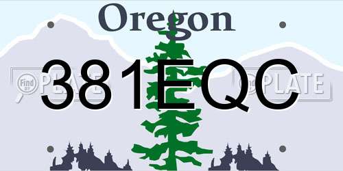 381EQC Oregon License Plate