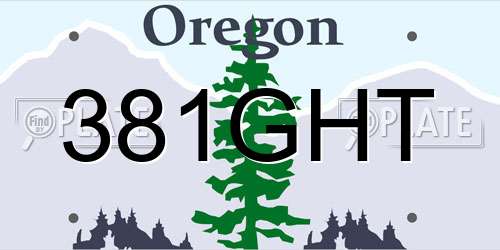 381GHT Oregon License Plate