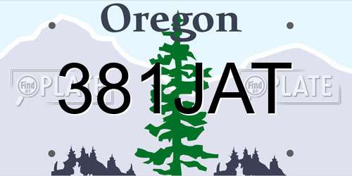 381JAT Oregon License Plate