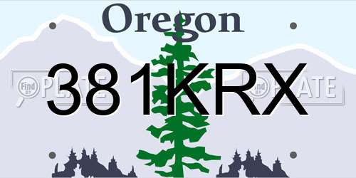 381KRX Oregon License Plate