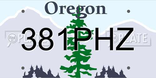 381PHZ Oregon License Plate